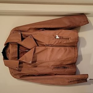 Max Studio Faux Leather Moto Jacket